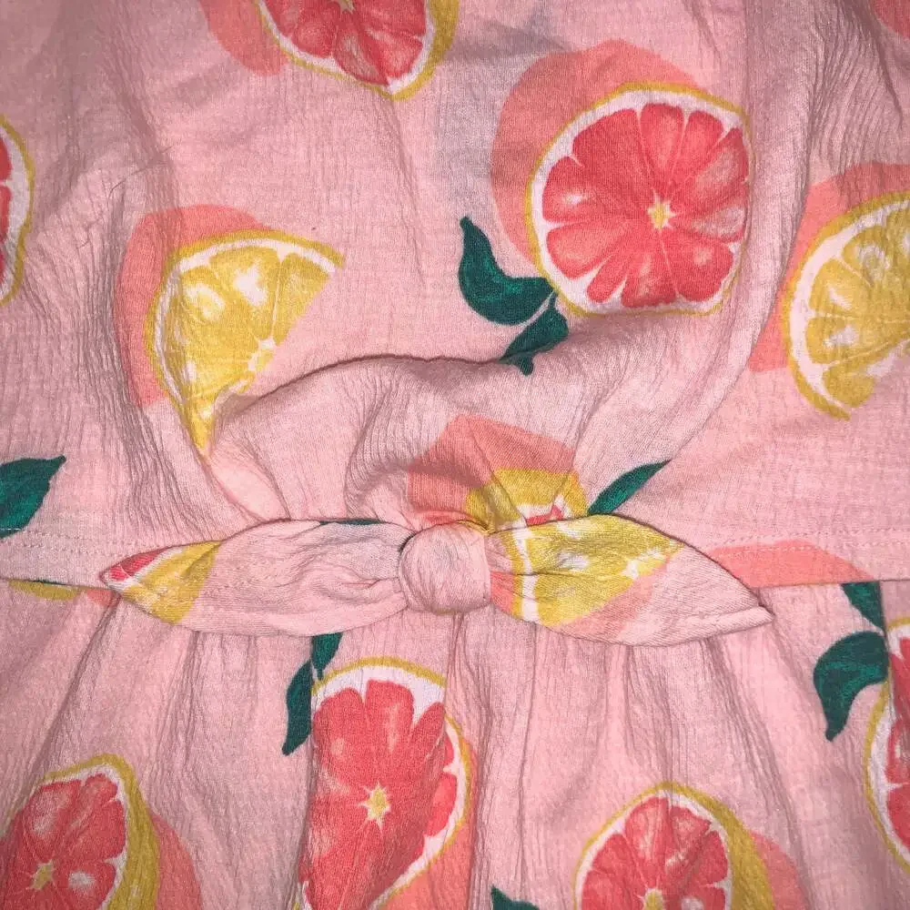 NWOT Carter’s Girls Dress‎ Size 14 Pink Fruit Print Sleeveless Summer Sundress - Picture 2 of 5